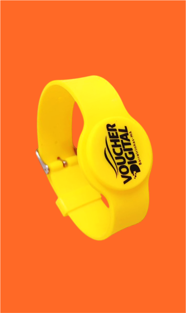Pulseira de Silicone com Chip