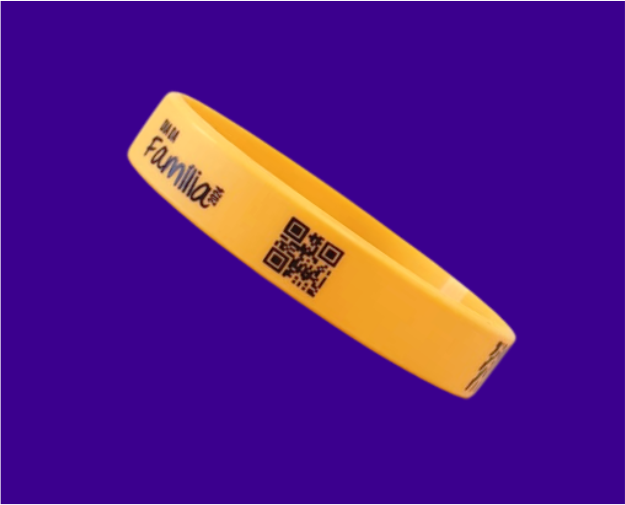 Pulseiras de Silicone com QR Code