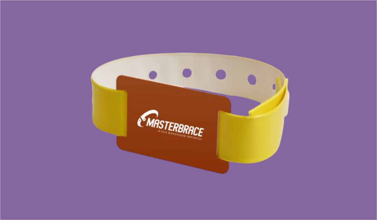 Pulseira de PVC Ajustável com Chip e à Prova D'água